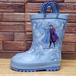 Frozen Elsa/Anna Western Chief Boots Size 7-8 Toddler